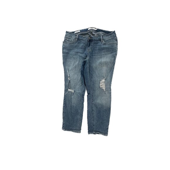 Torrid Boyfriend Distressed Women's size 16 Medium Wash Blue Denim Jeans - Picture 1 of 5
